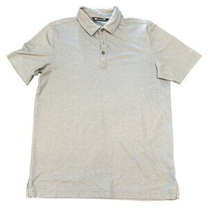 Travis Mathew Shirt Mens Medium Oceanside‎ Golf Polo Short Sleeve Quiet Grey |P1